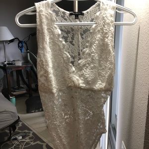 White lace bodysuit